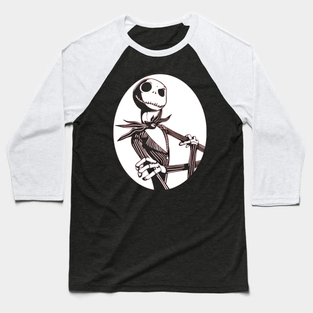 Jack Skellington The Nightmare Before Christmas Baseball T-Shirt by OtakuPapercraft